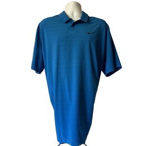 Nike Dri-Fit Men's Polo Golf Short Sleeve Shirt 2X XX Solid Royal Blue